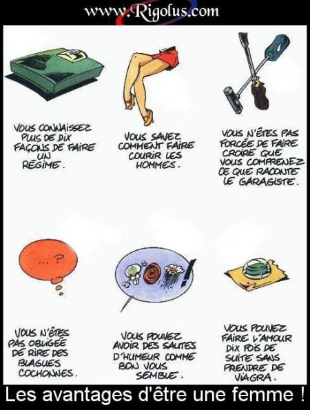 avantage d etre un femme!!!!